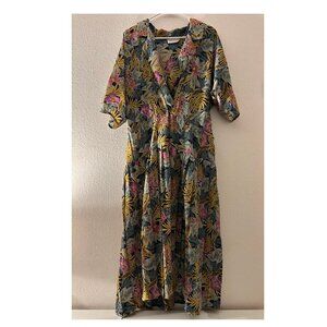 Extra Large Vintage Floral Shirt Dress